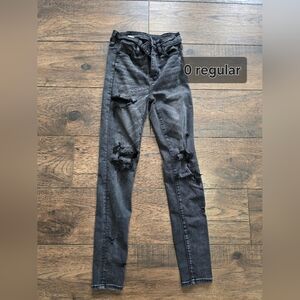 American Eagle Distressed Gray Jeans